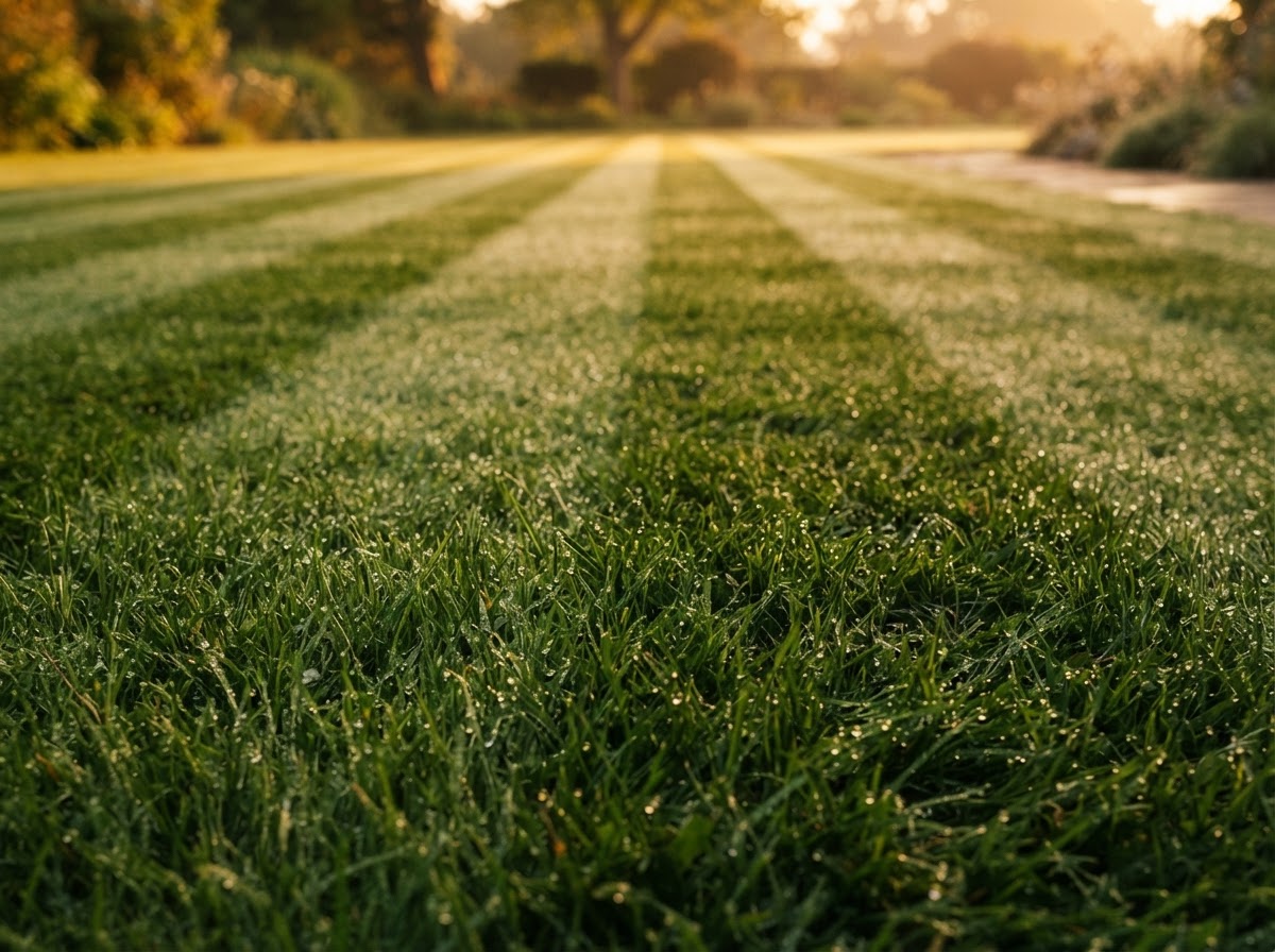 Neatly maintained lawn