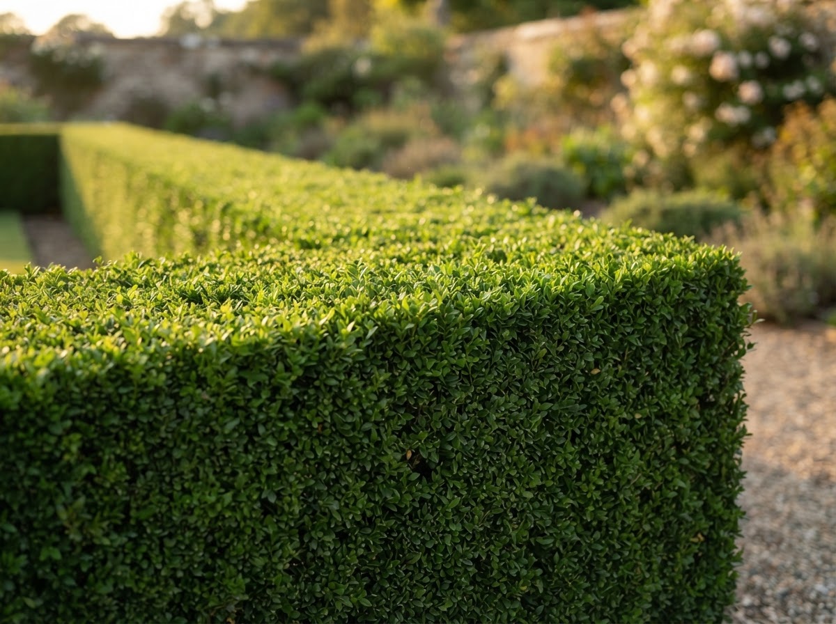 Professionally maintained hedge