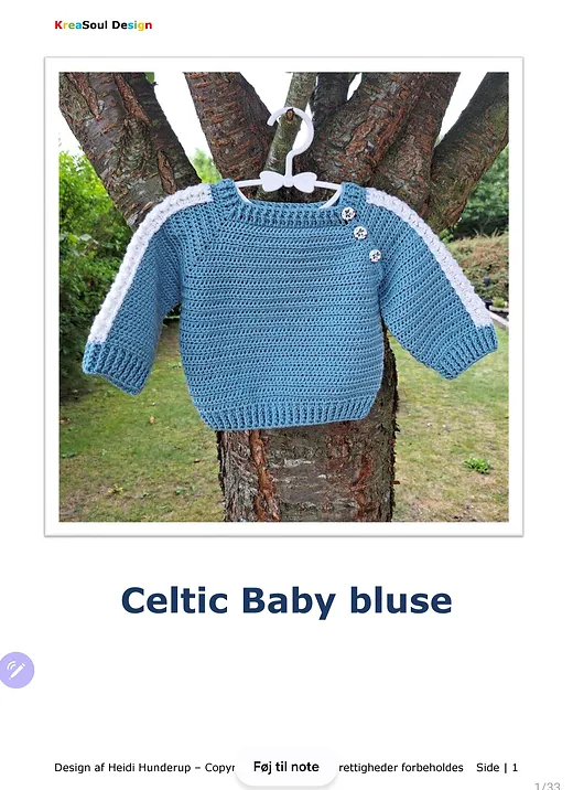 Celtic Baby Bluse: forhåndsvisning