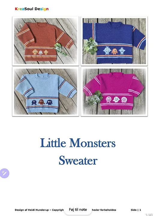 Little Monsters Sweater : forhåndsvisning