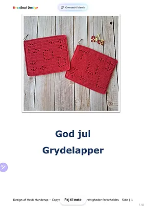 God Jul Grydelapper