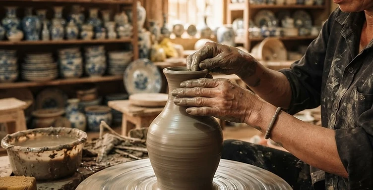 Bat Trang Pottery Village Day by Bus 47A