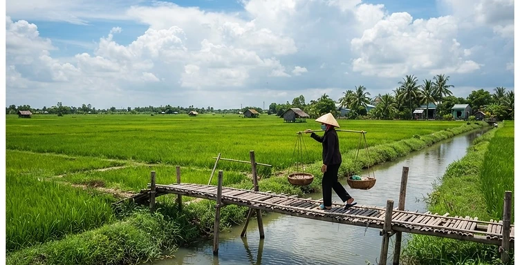 O Mon Rice Fields & Stilt-House Lunch