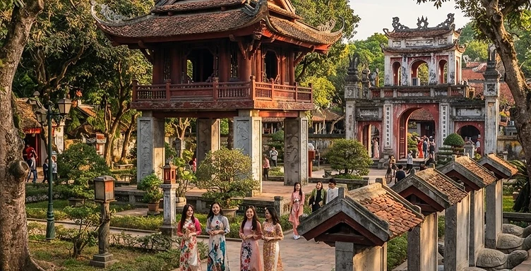 Temple of Literature & Hoa Lo — Scholar's Route by Bus 02