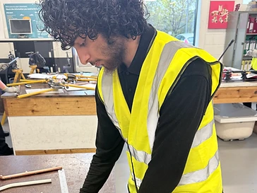 Drawing a bend line on paper to guide pipe bending
