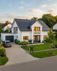 Neueindeckung eines modernen Einfamilienhauses