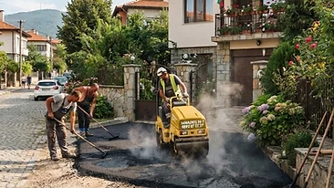 Кърпене на дупки в асфалт на двор и паркинг в София