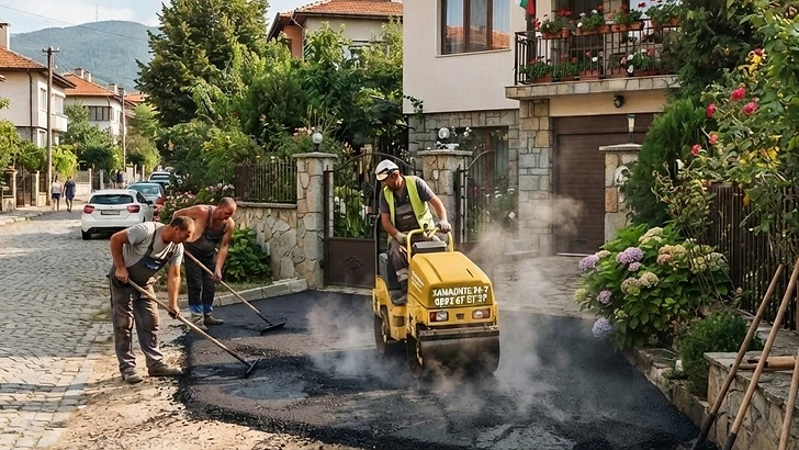 Асфалтиране на двор и алея в София от Хамалите 24/7