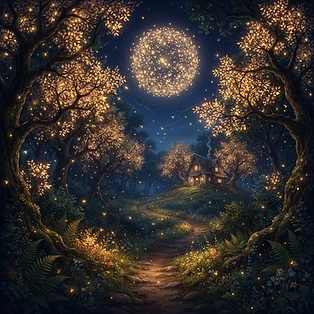 Bioluminescent Celestial Path