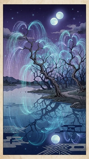 Neon Willow Reverie