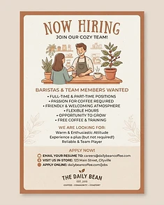 Now Hiring: Weekend Baristas
