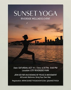 Sunset Yoga on the Riverwalk
