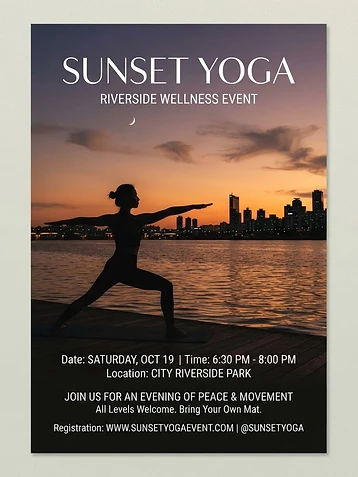 Sunset Yoga on the Riverwalk