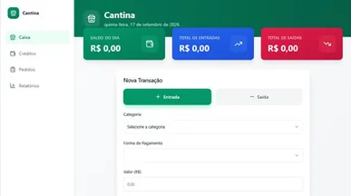 Aplicativo de cantina escolar ou lanchonete template preview