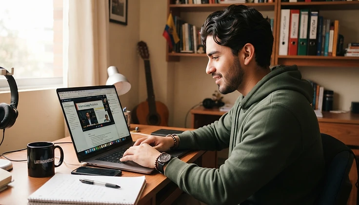 Étudiant avec casque