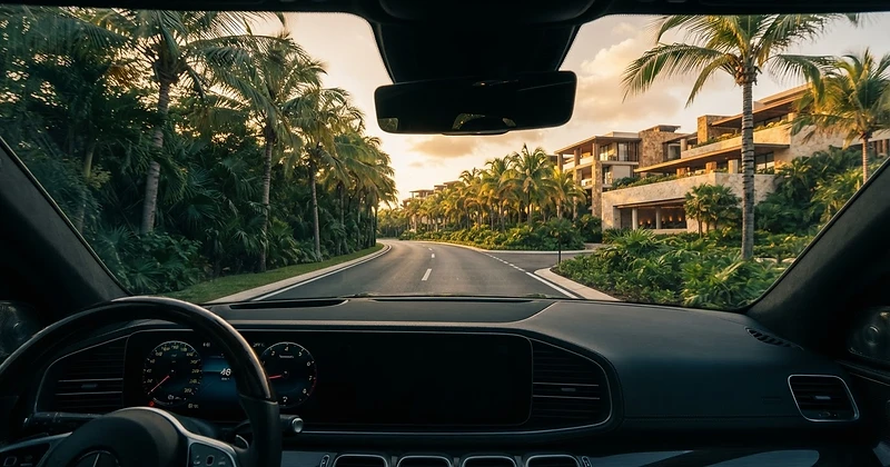 Traslado privado por una carretera de Riviera Maya