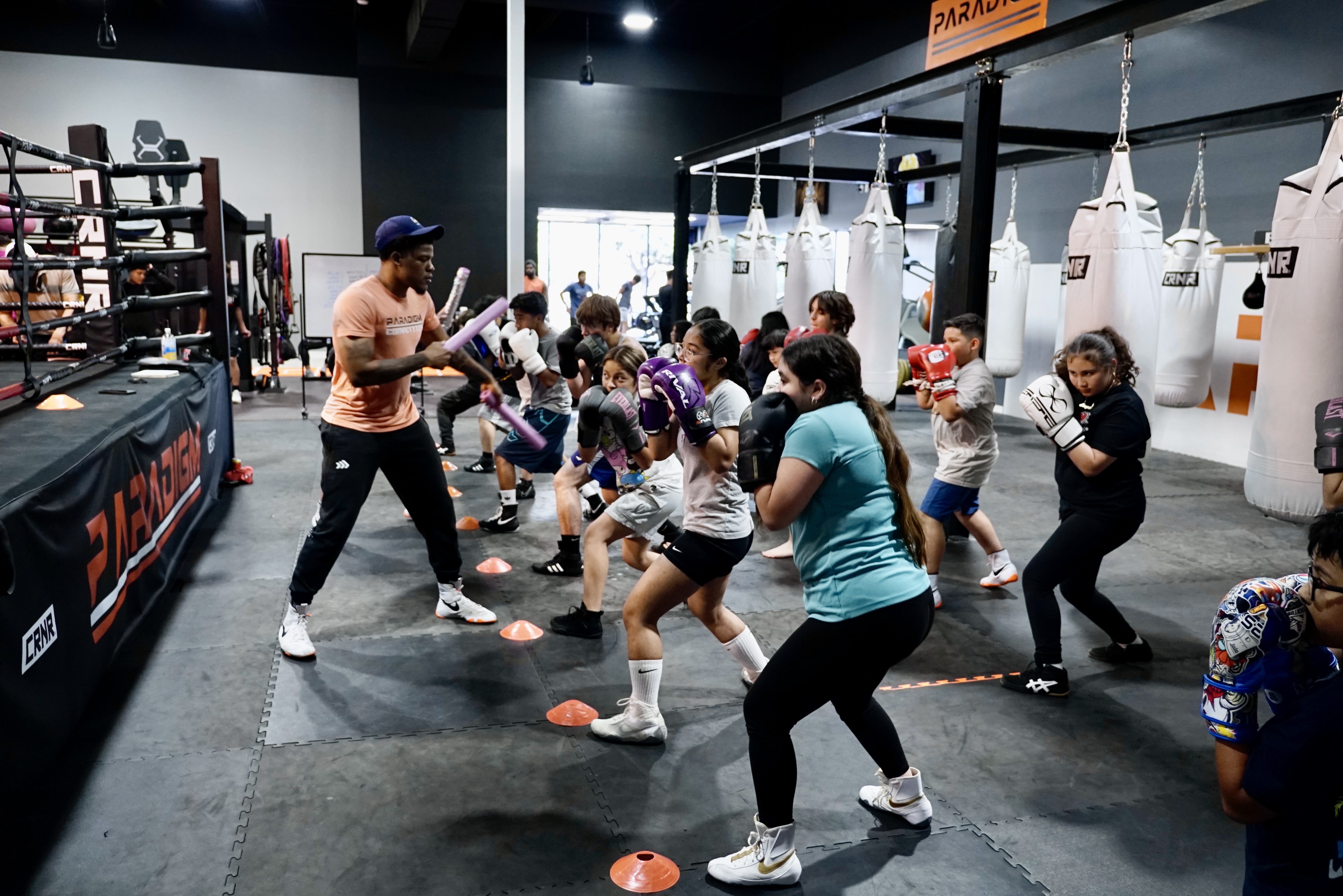Paradigm® combat sports gym floor during evening class
