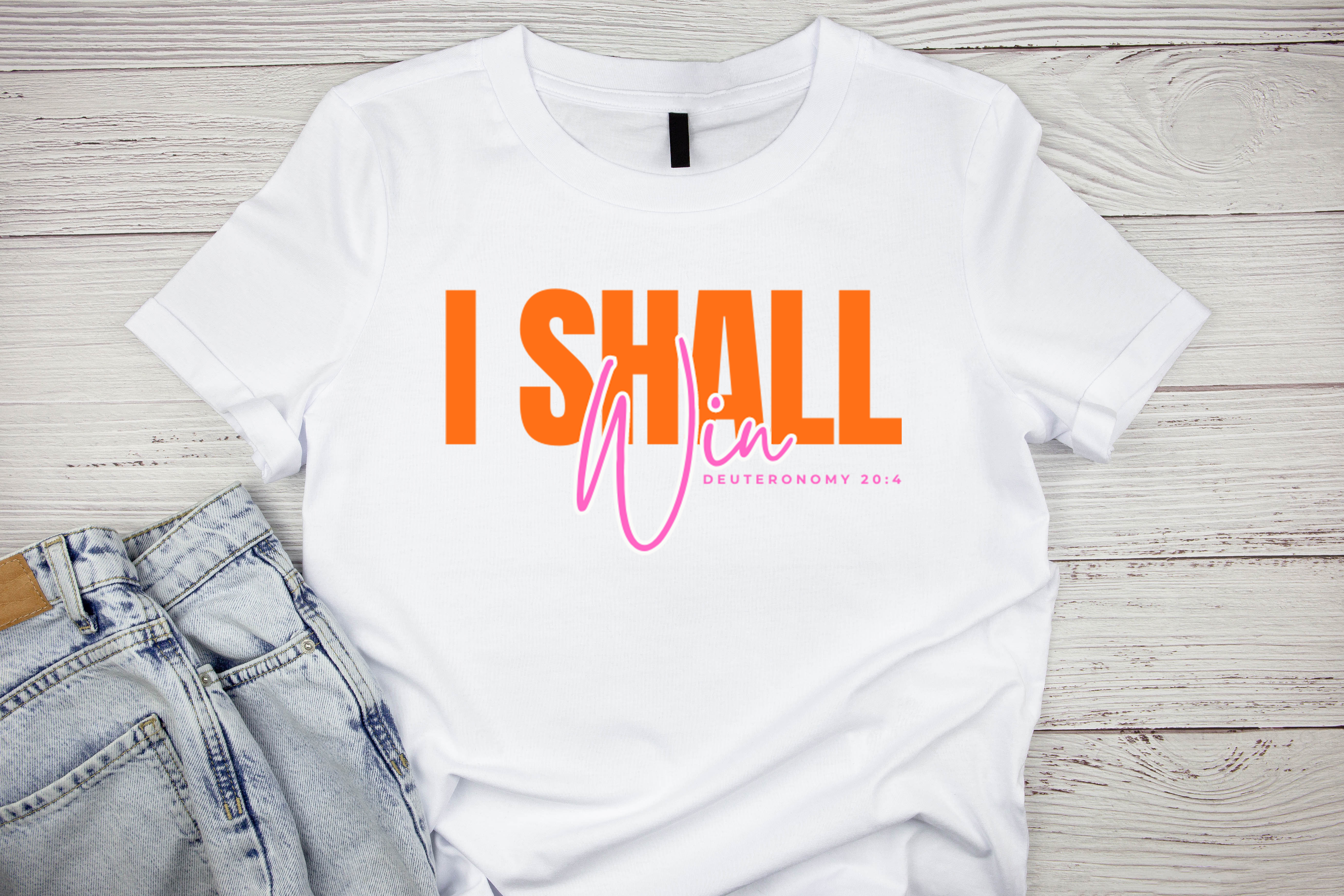 I Shall Win — Orange & Pink
