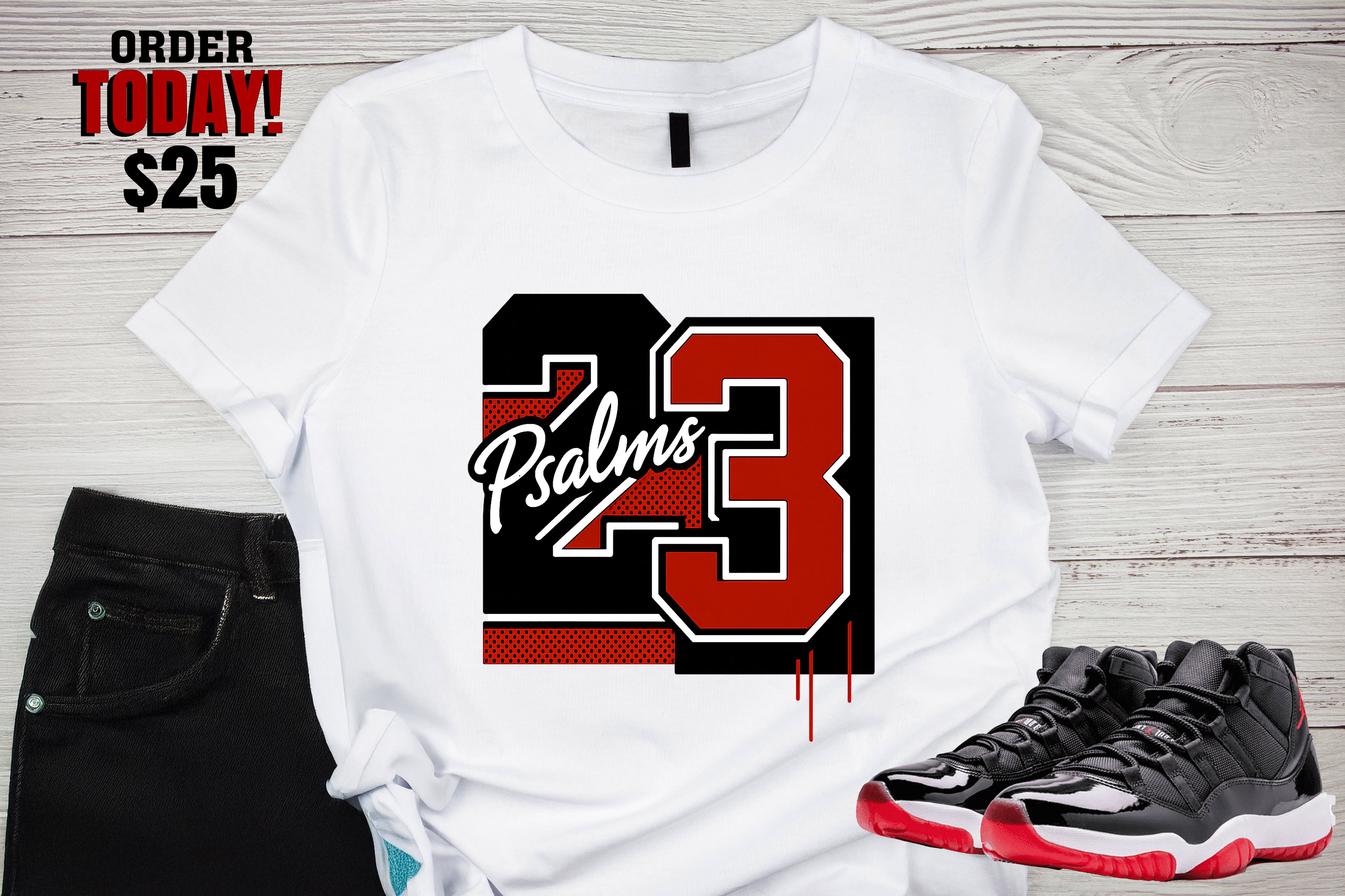 Psalms 23 — Red Paint Drip
