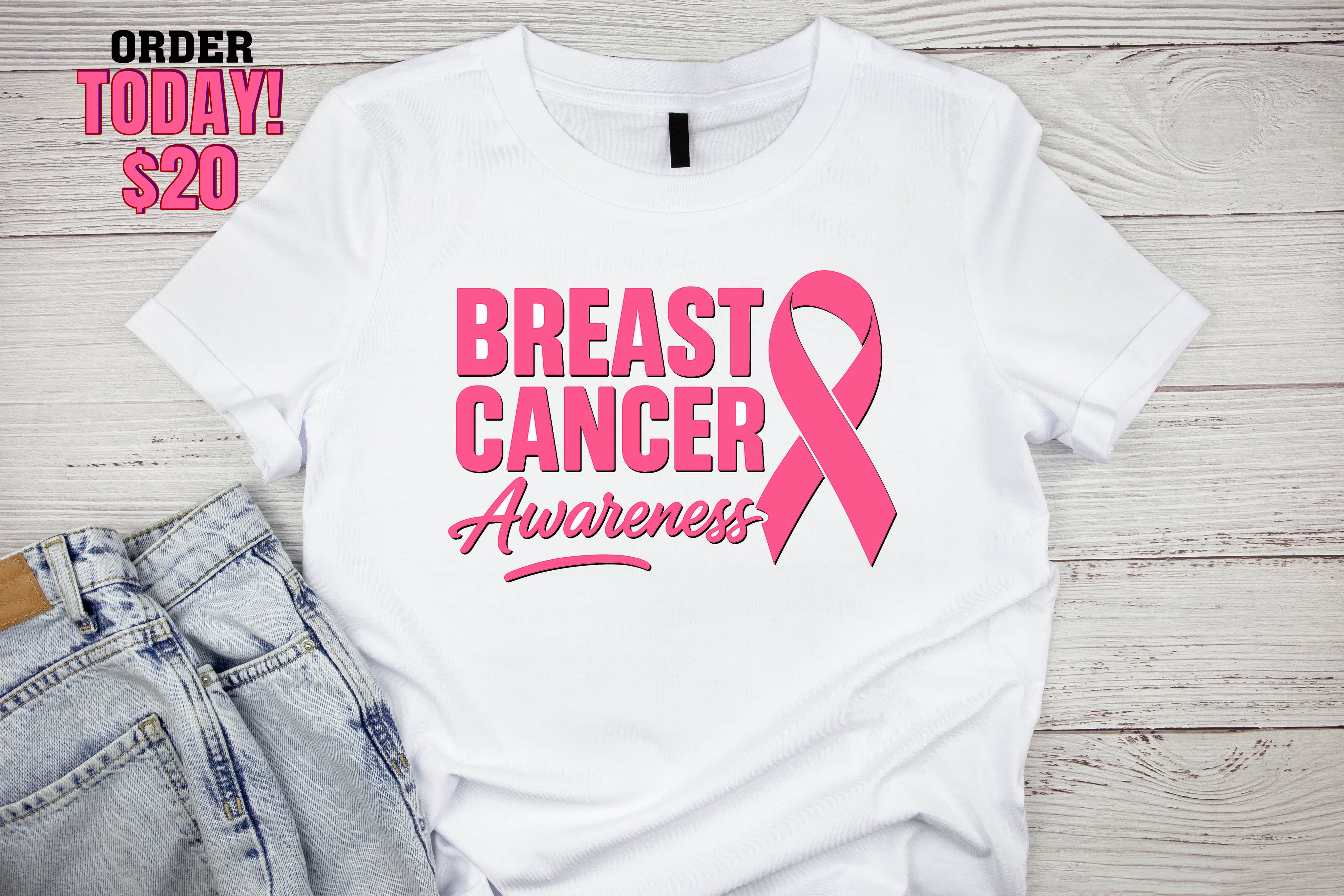 Breast Cancer Awareness — Ribbon & Script