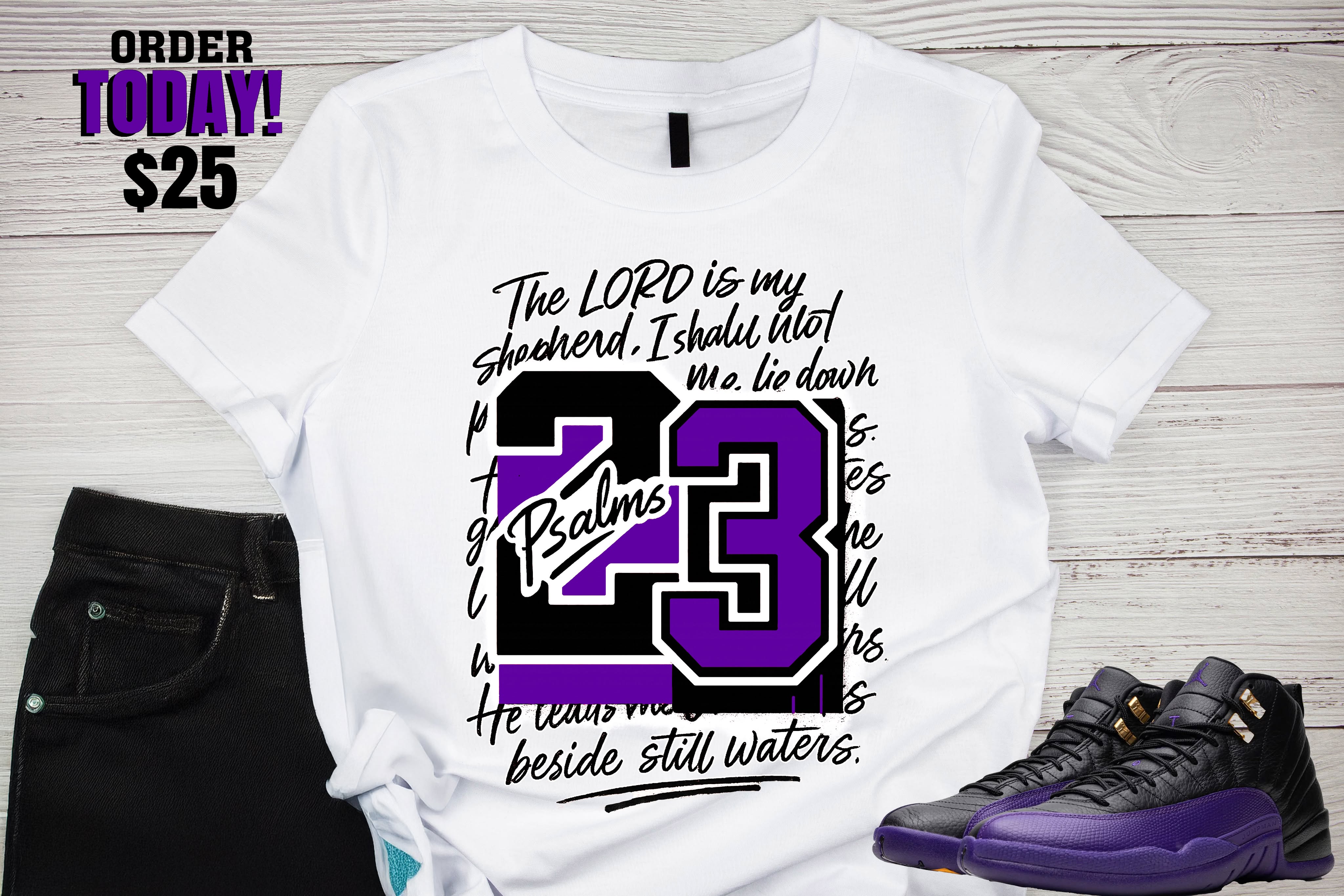 Psalms 23 — Purple Script