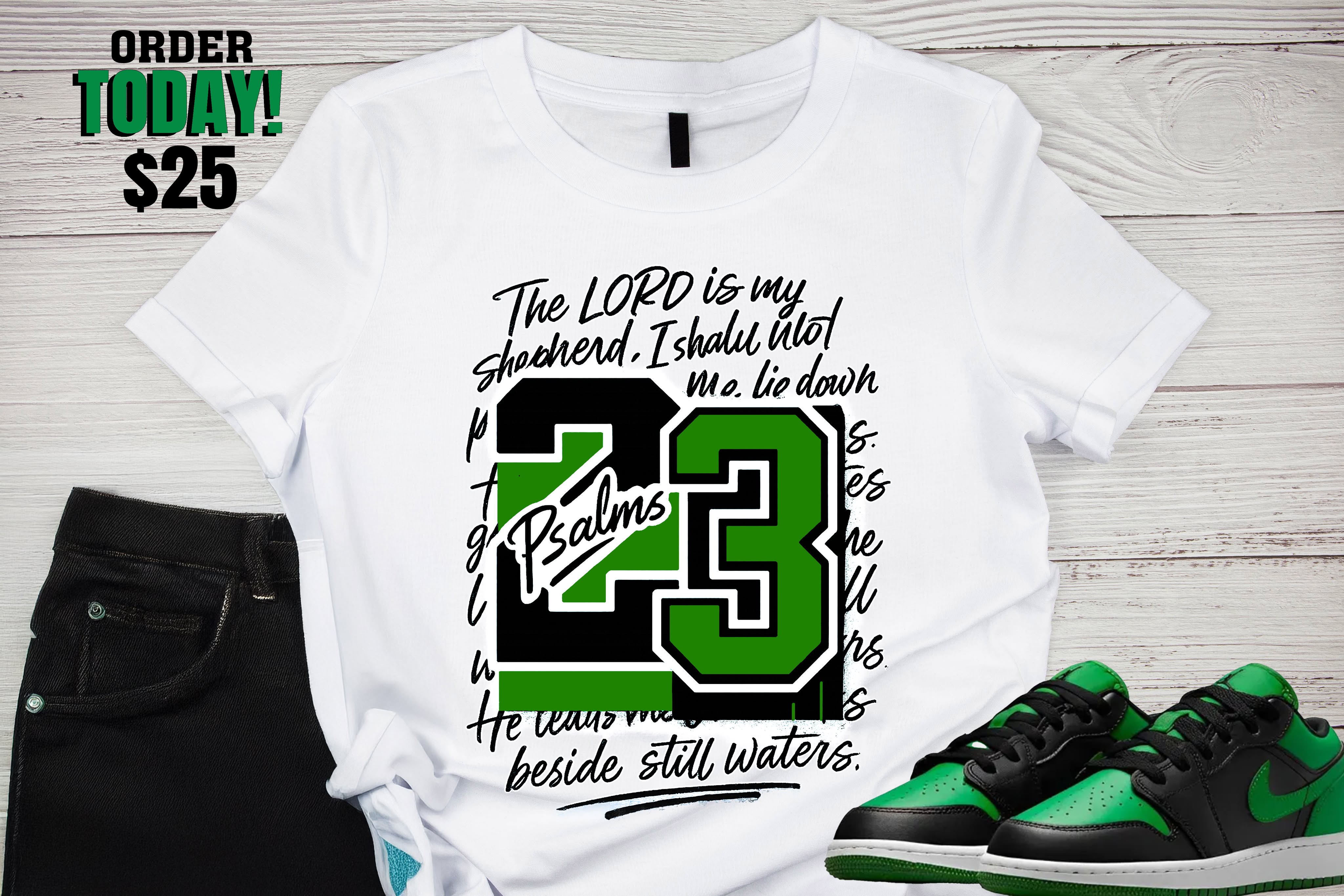 Psalms 23 — Green Script