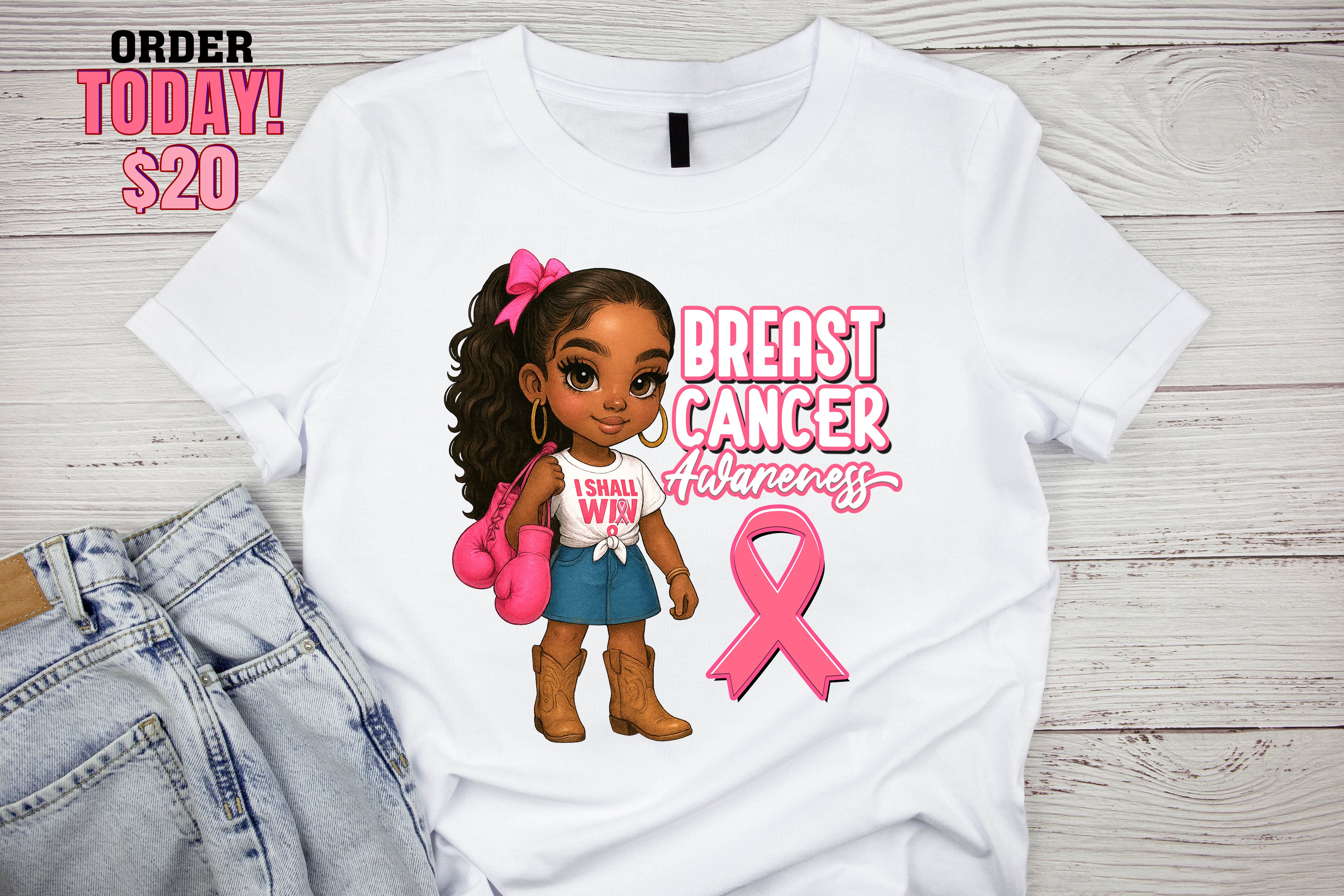 Breast Cancer Awareness — Fighter (Cowboy Boots)