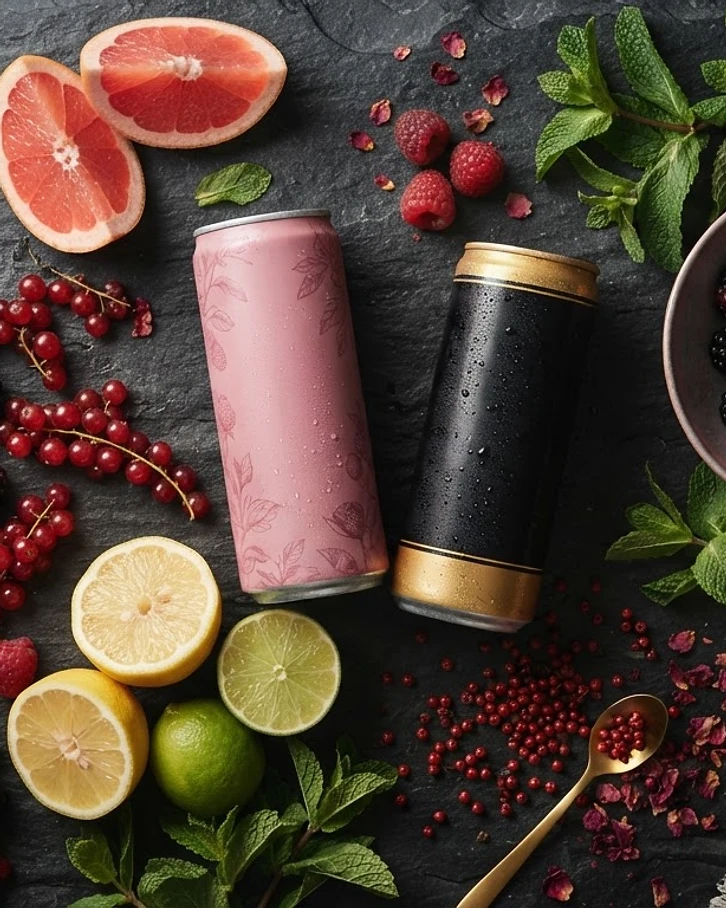 Fresh ingredients for infused drinks