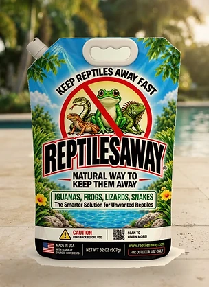 ReptilesAway 32 oz pouch on a pool deck