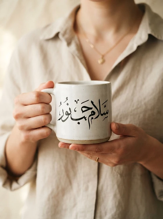 كوب سيراميك بطباعة مخصصة