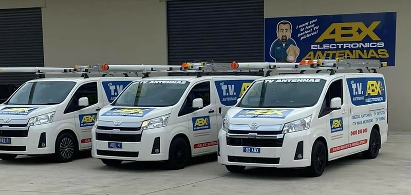 ABX Electronics Antennas branded service and installation vans in Albury Wodonga