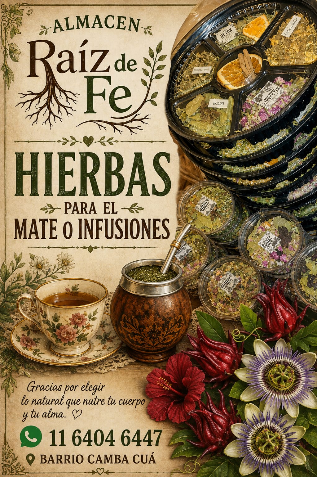 Hierbas naturales Raíz de Fe