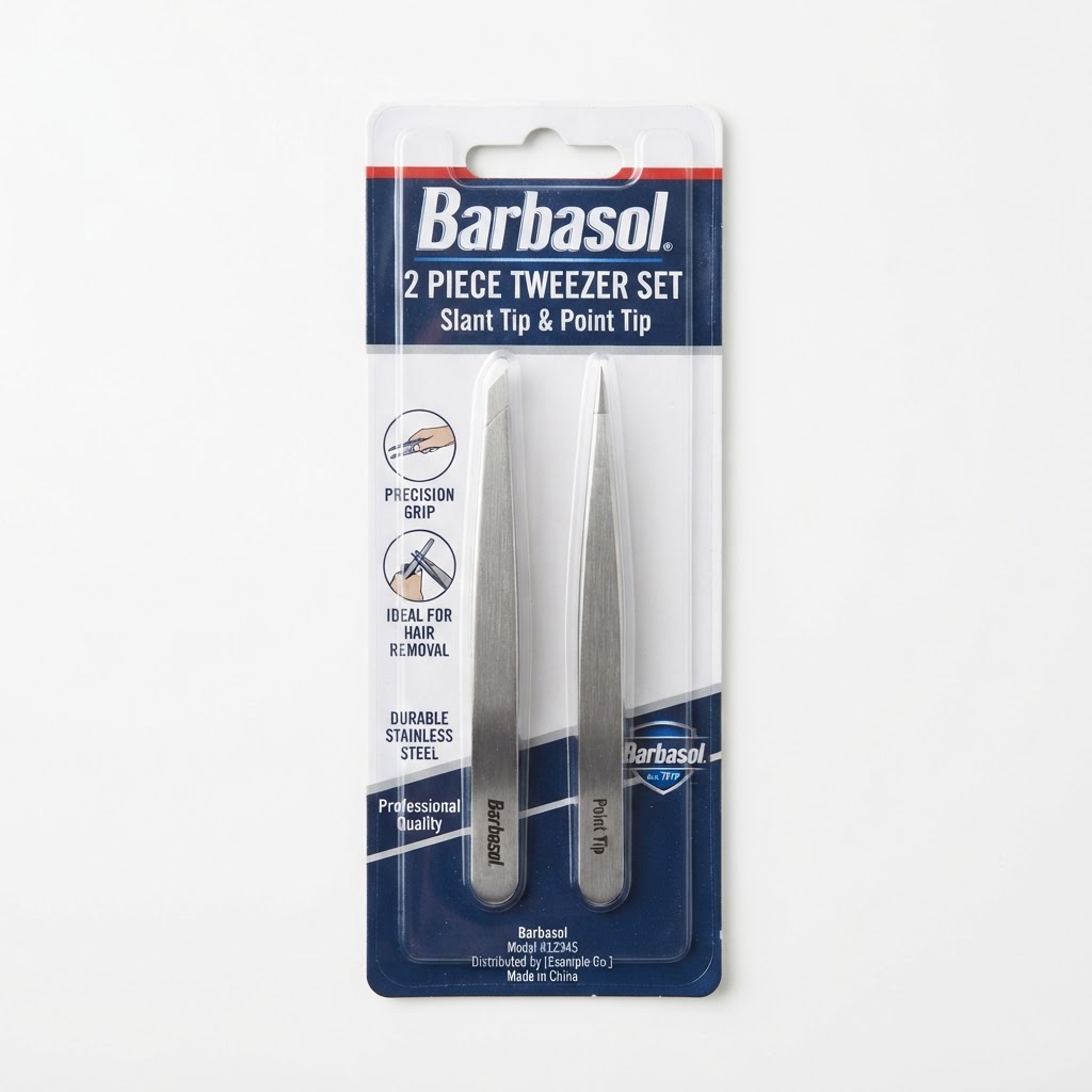 Barbasol Slant & Point Tweezer Set