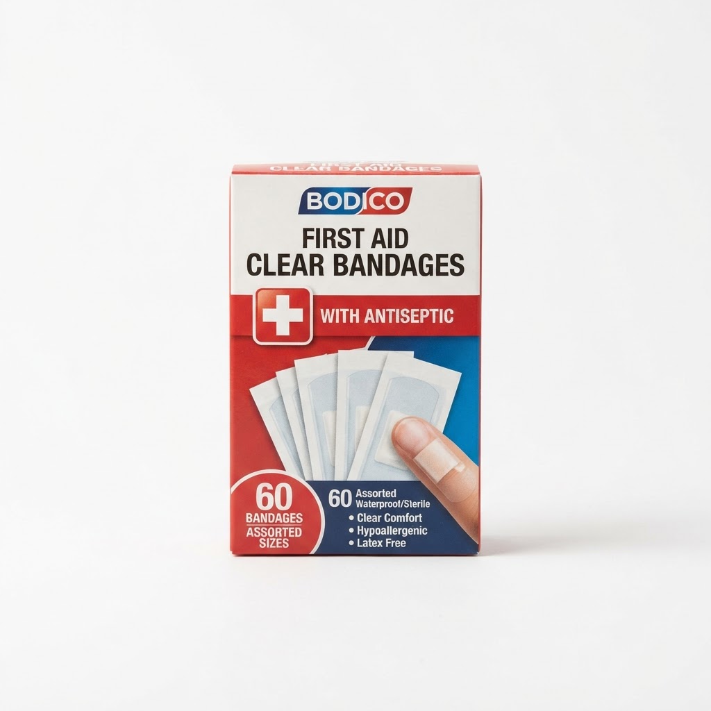 Bodico First Aid Clear Bandages with Antiseptic