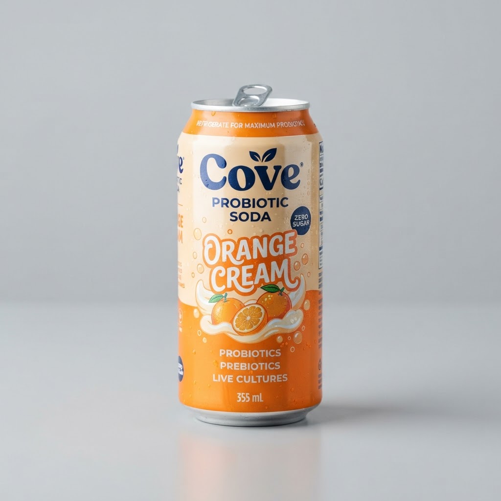Cove Probiotic Soda Orange Cream