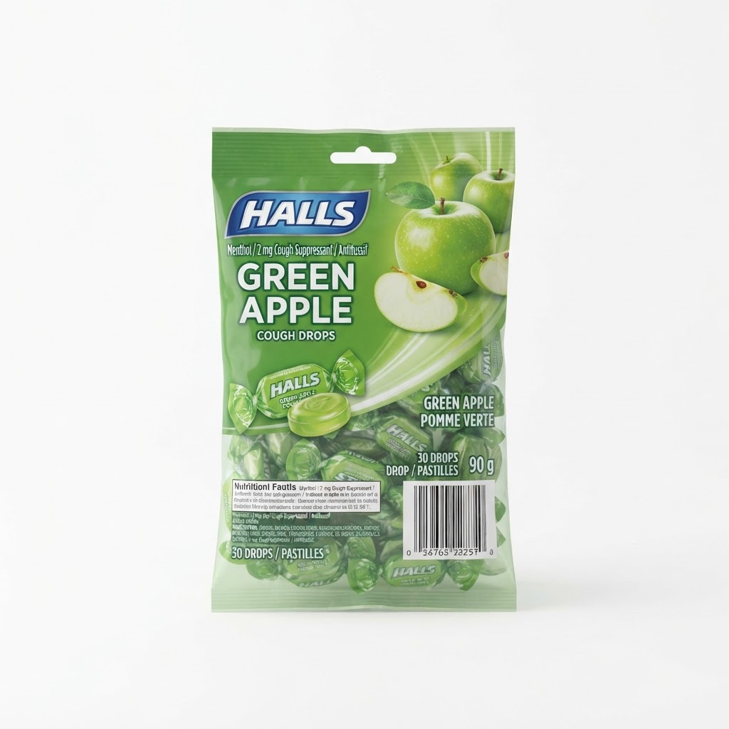 Halls Green Apple Cough Drops