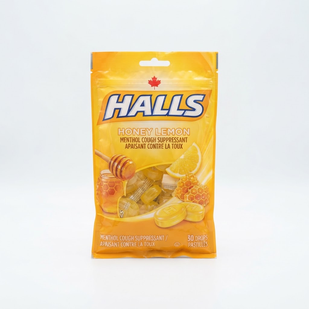 Halls Honey Lemon Cough Drops