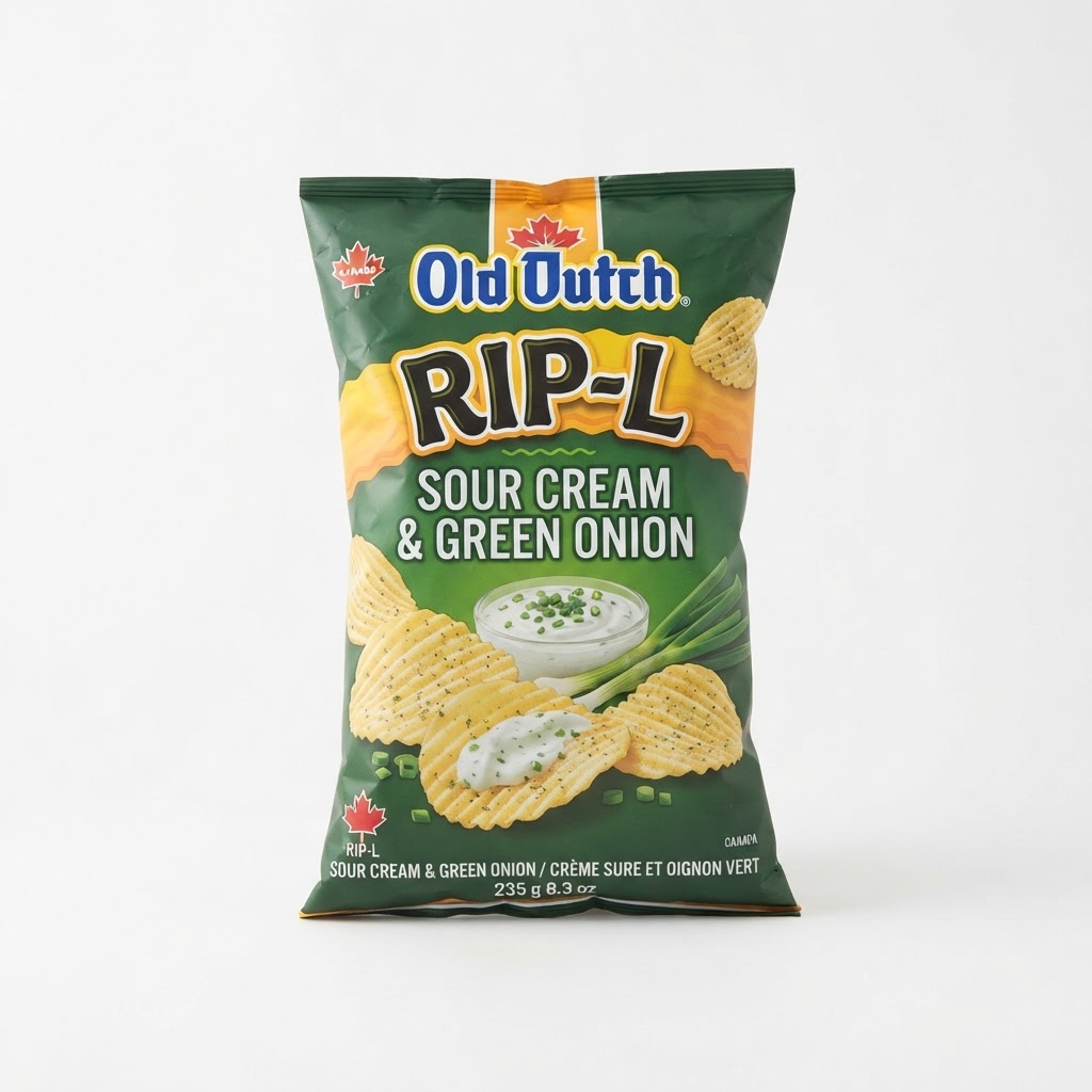 Old Dutch Rip-L Sour Cream & Green Onion