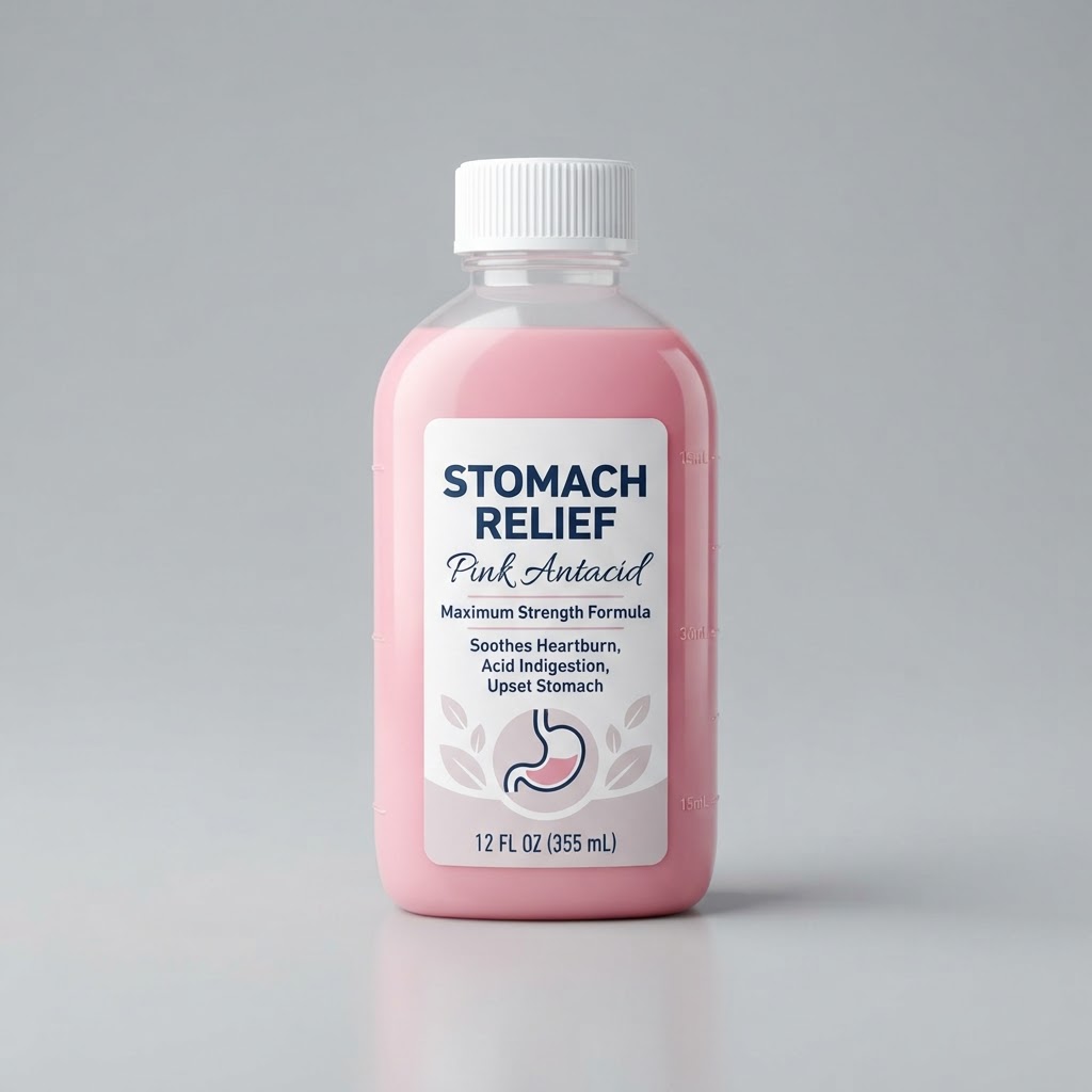 Pink Stomach Relief Liquid