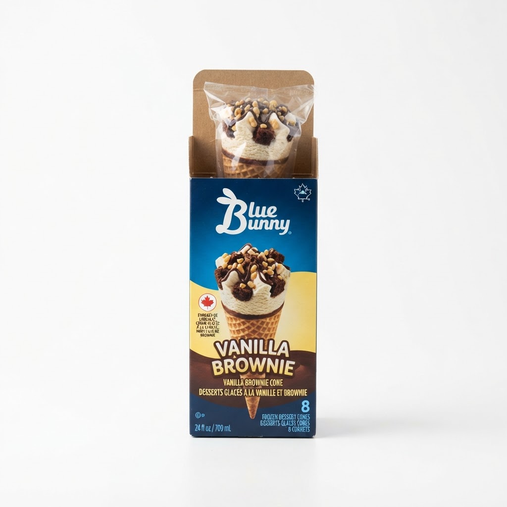 Blue Bunny Vanilla Brownie Cone