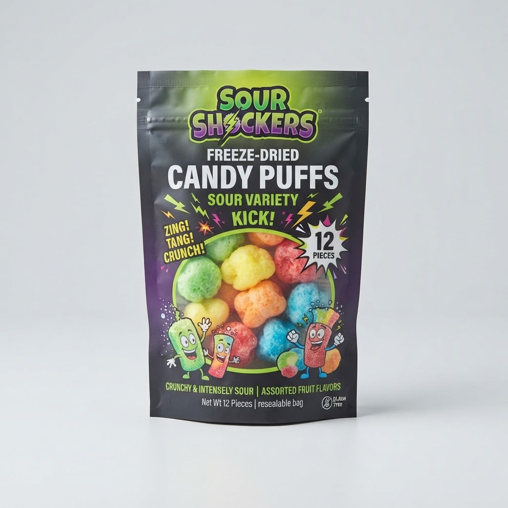 Freeze-Dried Candy Puffs Sour Variety