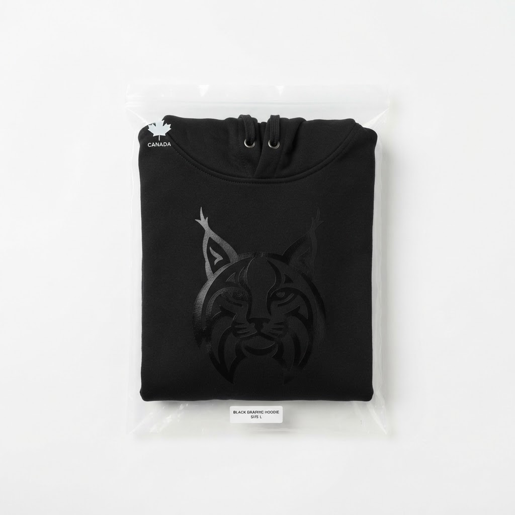 Black Graphic Hoodie