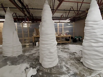 Foam Sculpted Spire Forms