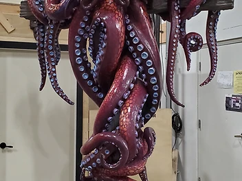 Kraken Sculpture — Painted