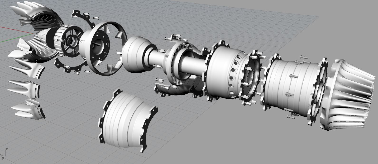 Lost in Space Jupiter Engine — Exploded View