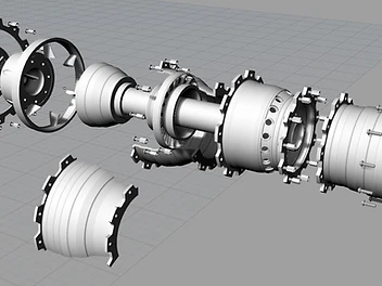 Lost in Space Jupiter Engine — Exploded View