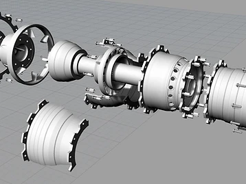 Lost in Space Jupiter Engine — Exploded View