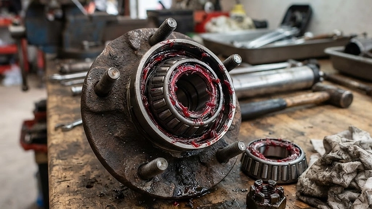 Inspecting trailer wheel bearings