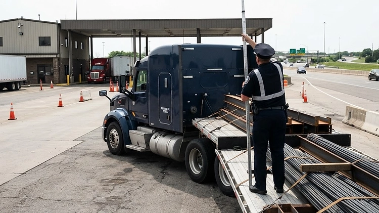Map showing different state DOT maximum trailer height regulations