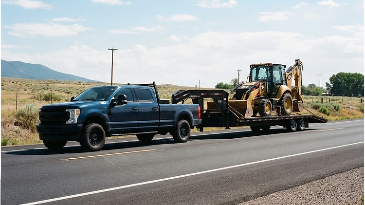 Diagram showing how a weight distribution hitch levels a tow vehicle and trailer.